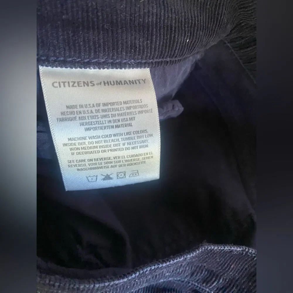 Citizens of Humanity Jeans Womens Navy Harlow Ankle Mid Rise Slim Corduroy Sz 26 - Picture 8 of 13